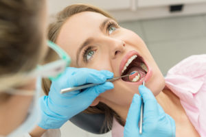 young woman dental checkup